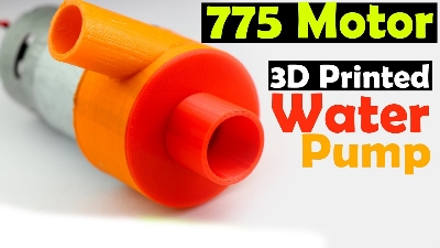 Picture of 3D Print PUMP Kit 775 Motor Water Pumps 3D Print Kit With Screw Set Heavy Duty Water Flow 40-50 Litter Per Minute For DC 775 Motor
