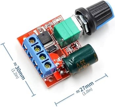 Picture of DC Motor Speed ​​Controller Module Mini DC Motor PWM Speed ​​Controller DC 4.5V-35V 5A 90W Speed ​​Regulator Adjustable Board Switch