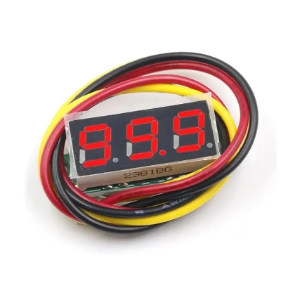 Picture of Mini Digital DC Voltmeter Meter Volt Tester Detector Monitor 2 Wire 3 Bit Red LED tube for DC UPS IPS Battery Tester ATS etc