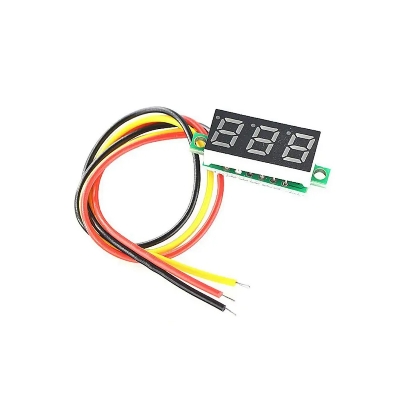 Picture of Mini Digital DC Voltmeter Meter Volt Tester Detector Monitor 2 Wire 3 Bit Red LED tube for DC UPS IPS Battery Tester ATS etc