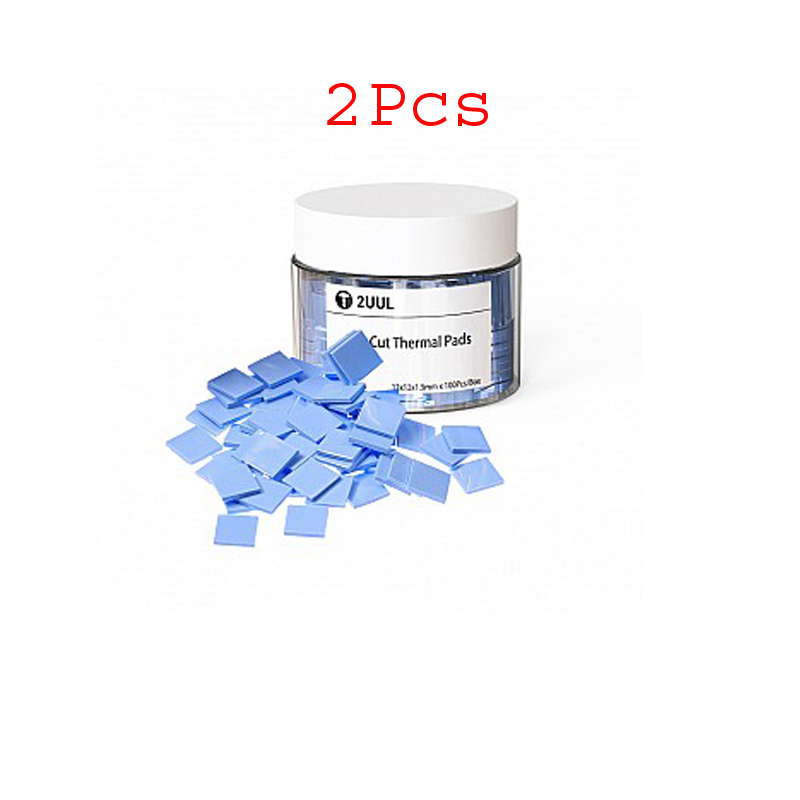 Picture of 2UUL Pre-Cut Thermal Pads 2 Pcs 12X12X1.5mm Silicone Heat Sink for Mobile CPU GPU EMMC UFS