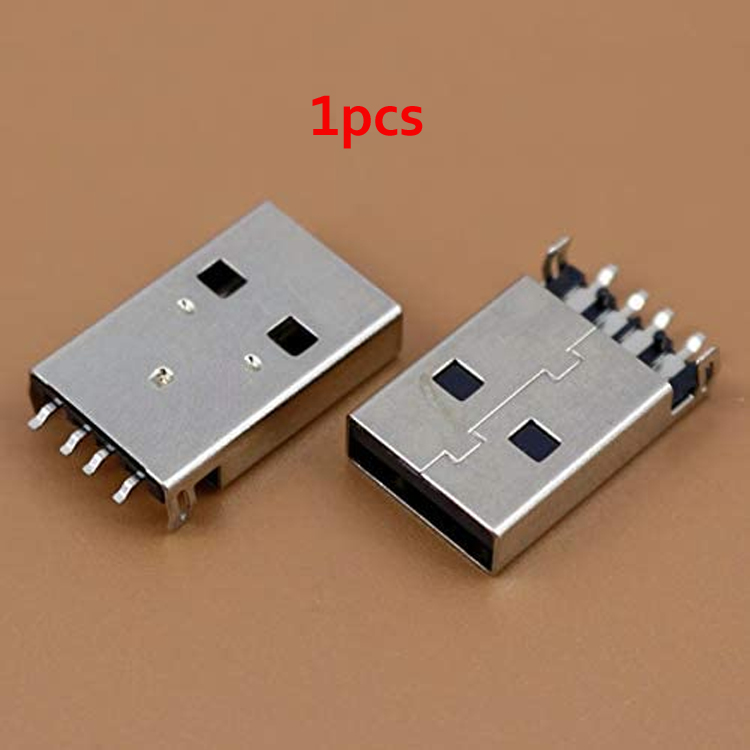 Picture of Male USB 2.0 Jack- 1Pcs Type-A 4 Pin Male Plug DIP Socket Connector Panel Mount For Data Cable Charging Jack DIY