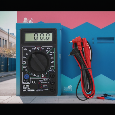 Picture of Professional DT832 Digital Multimeter-DT832 Digital Multimeter LCD DC Voltmeter Ammeter Ohm Tester AC/DC Voltage Digital Ampere Power Meter Test