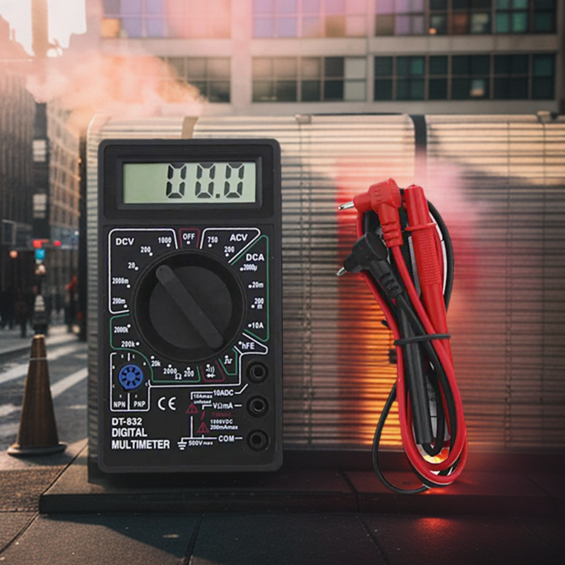 Picture of Professional DT832 Digital Multimeter-DT832 Digital Multimeter LCD DC Voltmeter Ammeter Ohm Tester AC/DC Voltage Digital Ampere Power Meter Test
