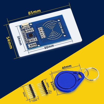 Picture of RFID Card Reader Module 13.56MHz, MF-RC522 interface with NodeMCU using Arduino