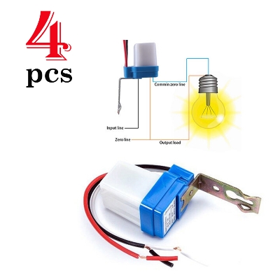 Picture of 4 Pcs Automatic Day Night Sensor Switch Ac 220V, Day And Night On/Off Photocell Ldr Sensor Switch, Auto switching Device