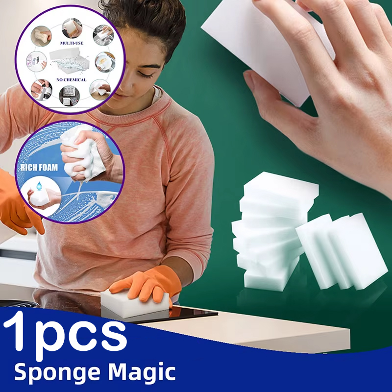 Picture of Melamine Sponge Magic Sponge Eraser 10*6*2cm Multi-Purpose Melamine Sponge Cleaner for Home Kitchen Bathroom Cleaning Tools