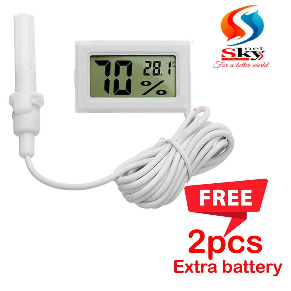Picture of Mini Lcd Digital Thermometer Hygrometer Temperature Humidity Meter - 2pcs extra battery