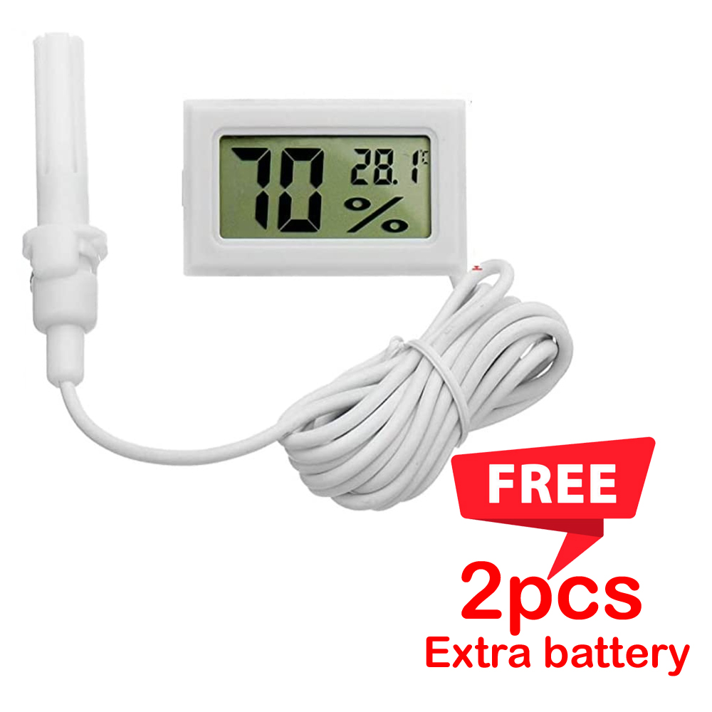 Picture of Mini Lcd Digital Thermometer Hygrometer Temperature Humidity Meter - 2pcs extra battery