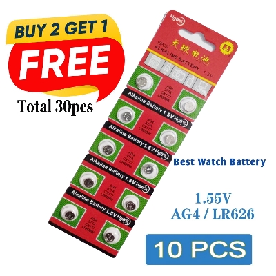 Picture of AG4, 377, SR626, SR626W Hand Watch Battery for Dial Watch - Buy 20pcs, Get 10pcs Free!