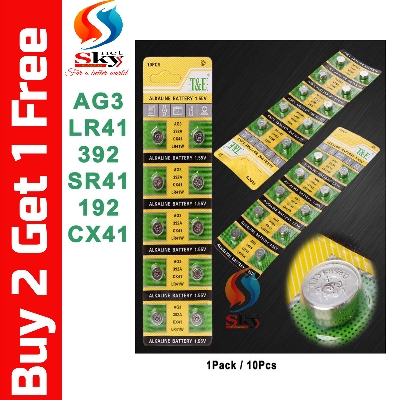 Picture of AG3/LR41/392A Hand Watch Battery for Dial Watch - Buy 20pcs, Get 10pcs Free!