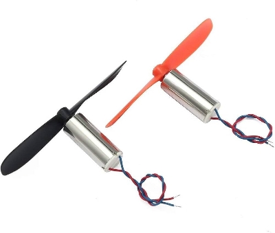 Picture of High-Speed 3.7V DC Motor (51,000 RPM) for Mini Drones and Toy Cars – 2 Motors + 2 Propellers Included