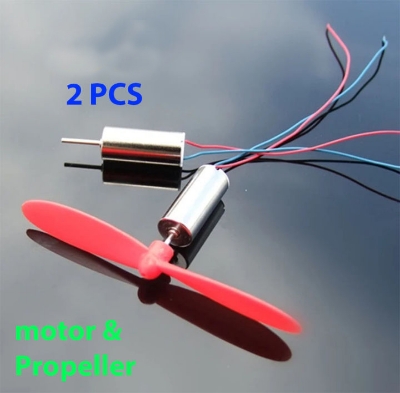 Picture of High-Speed 51,000 RPM 3.7V DC Motor for Toy Cars and Mini Drones – Includes 2 Motors and 2 Propellers