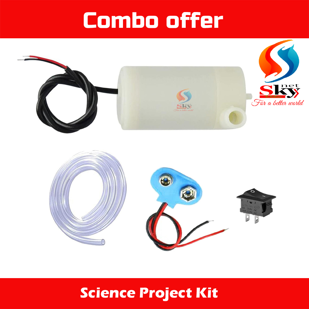 Picture of Mini Submersible DC Water Pump 2V-6V, 120L/H - Ideal for Science Experiments & DIY Creations!