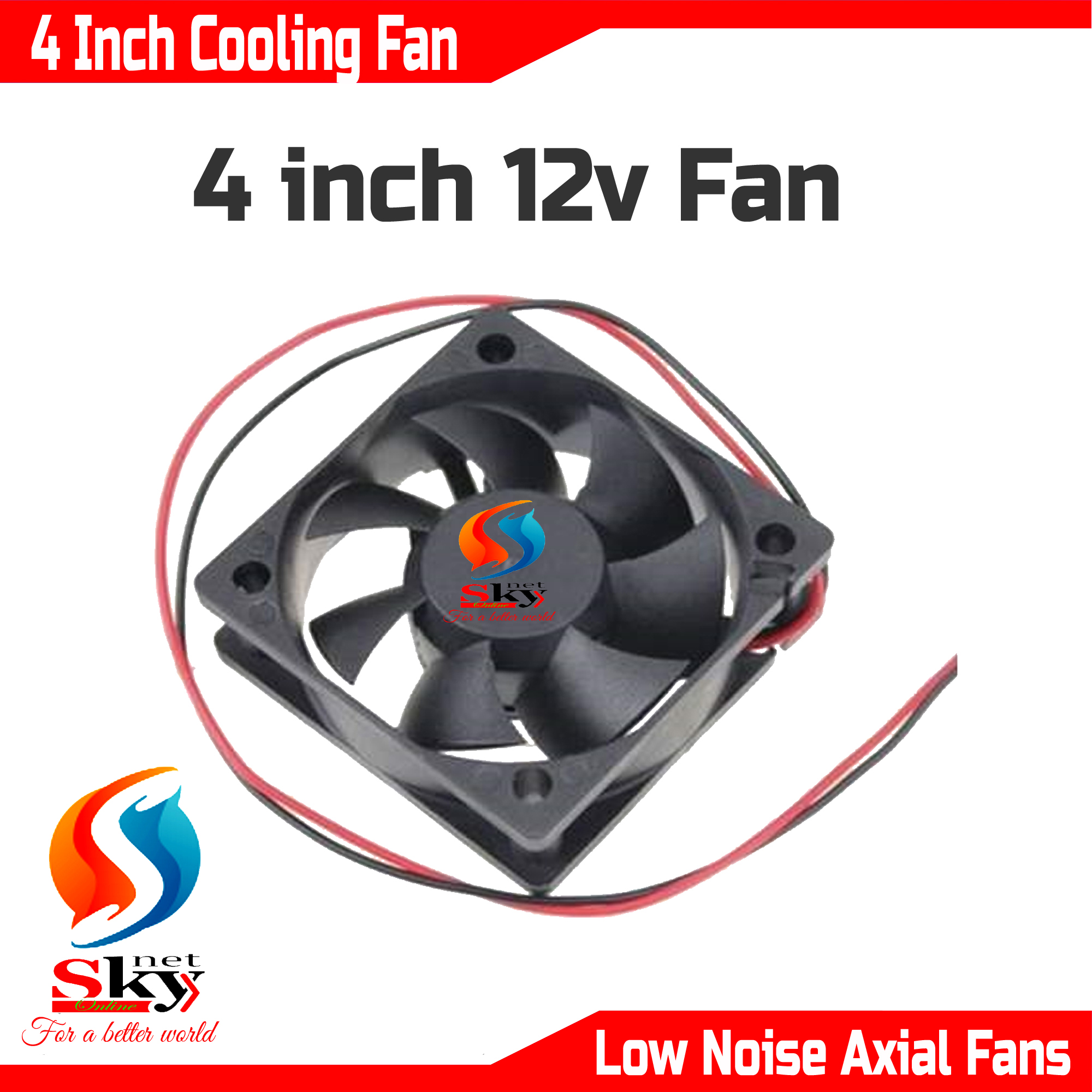 Picture of 4 Inch DC 12V Brushless Bearing Lower Noise Level DC Axial Cooling Fan.
