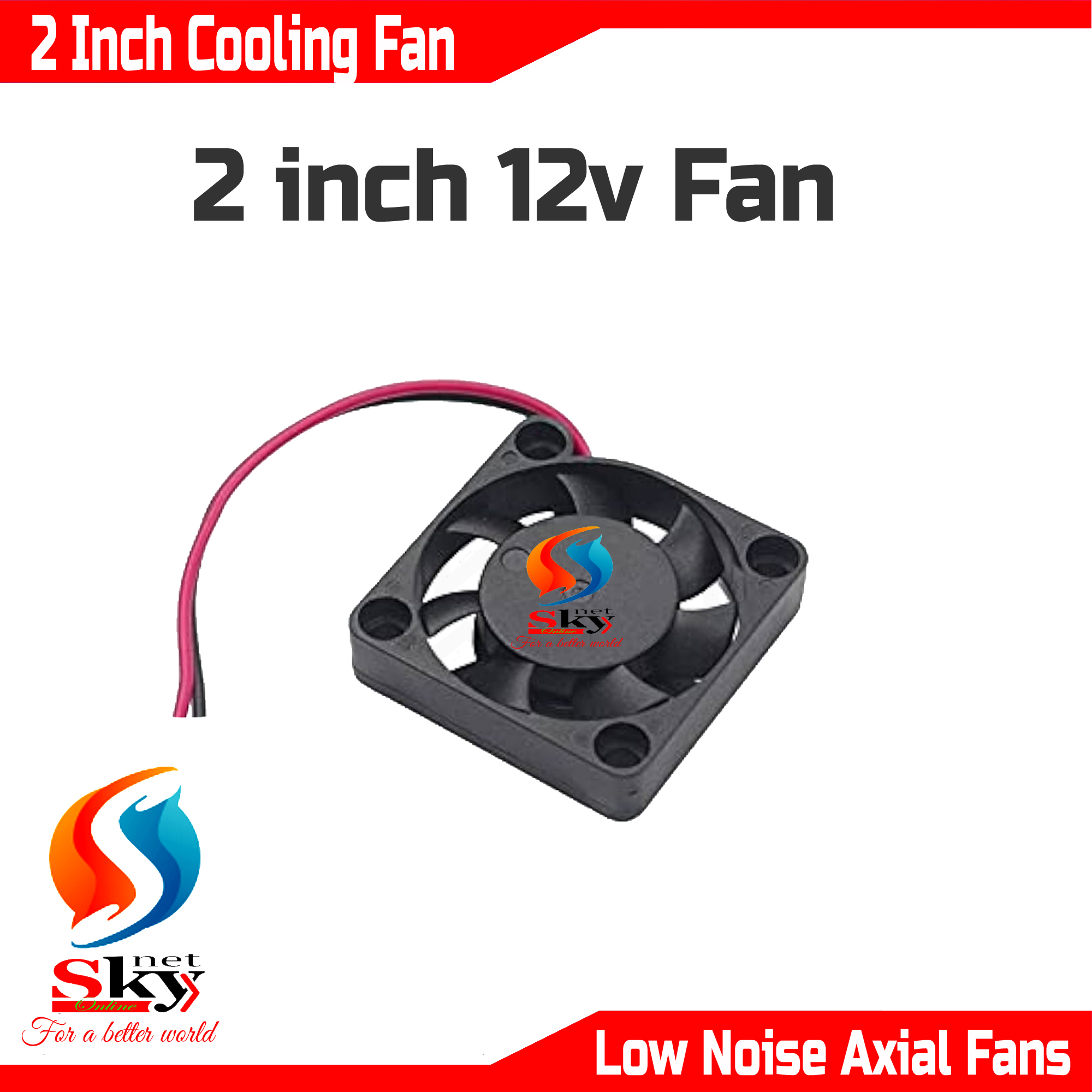 Picture of 2 Inch DC 12V Brushless Bearing Lower Noise Level DC Axial Cooling Fan.
