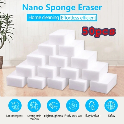 Picture of 100/50/20pcs/set Melamine Sponge Magic Wipe Home Cleaner Cleaning Office Bathroom High Density Kitchen Tools Household Sponge Eraser Cleaning Tools for Office Kitchen Bath Cleaning Sponges