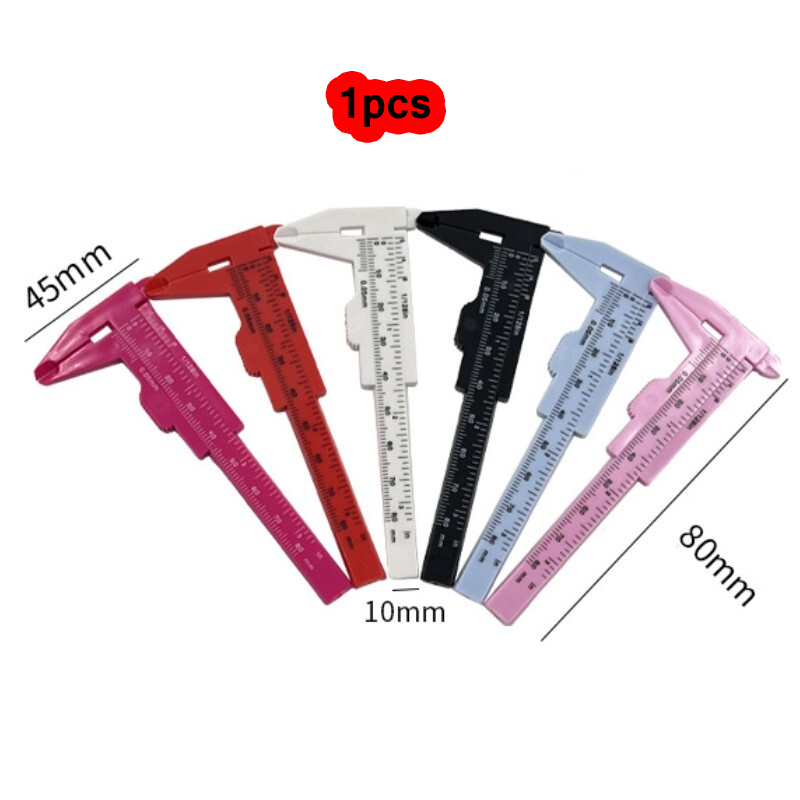 Picture of 0-80mm Mini Plastic Sliding Vernier Caliper Gauge Measure Tool Ruler