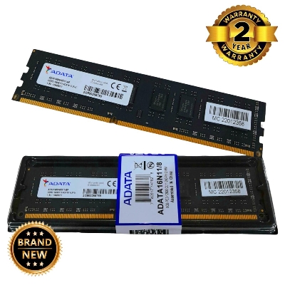 Picture of Adata 8Gb Ddr3 1600 Mhz Ram, -12800 240-Pin For Desktop With (2 Years Warranty) - Enhance System Performance With High-Quality Ram