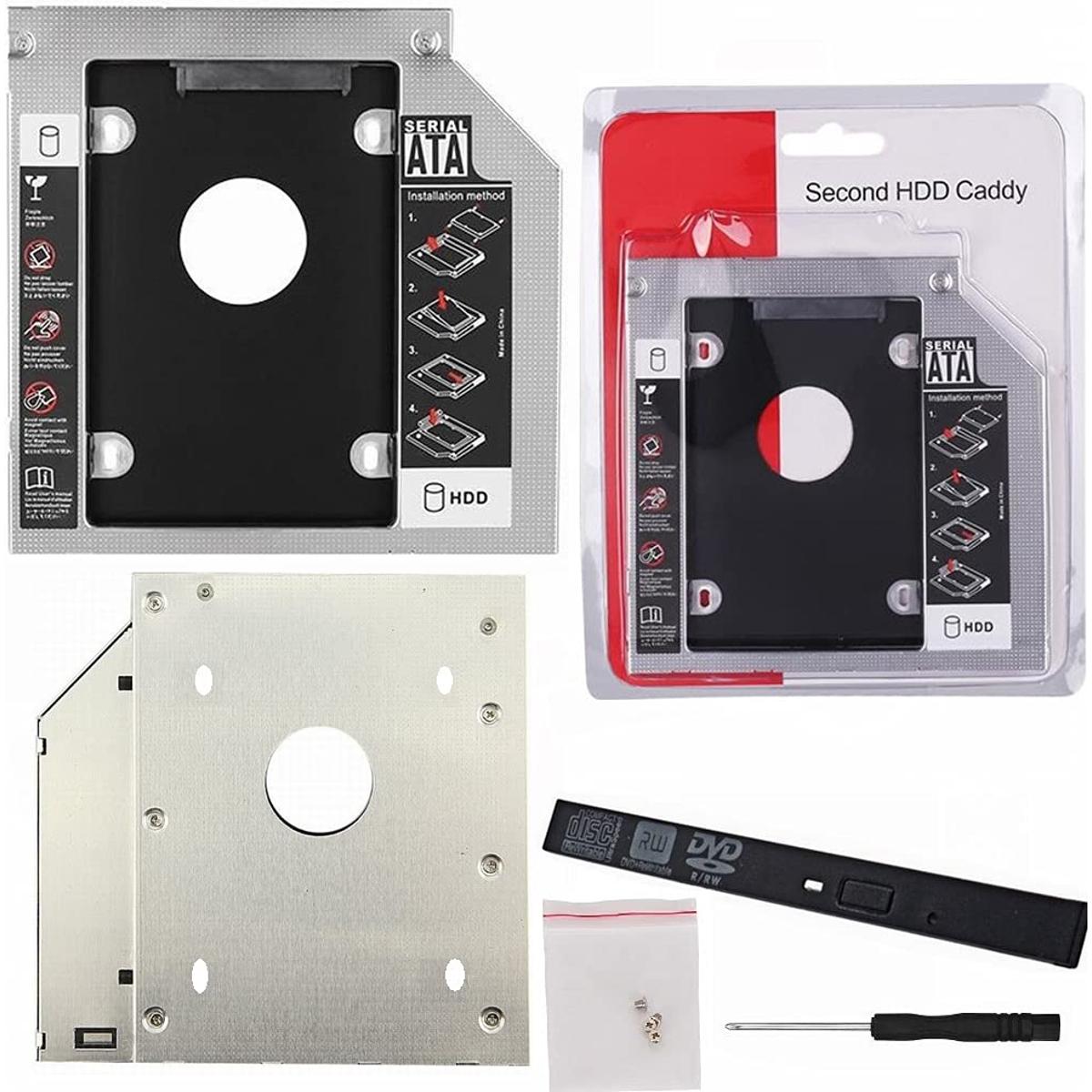 Picture of Laptop DVD to 2nd SSD/HDD Caddy Hard Drive Enclosures 9.5mm/12.5mm