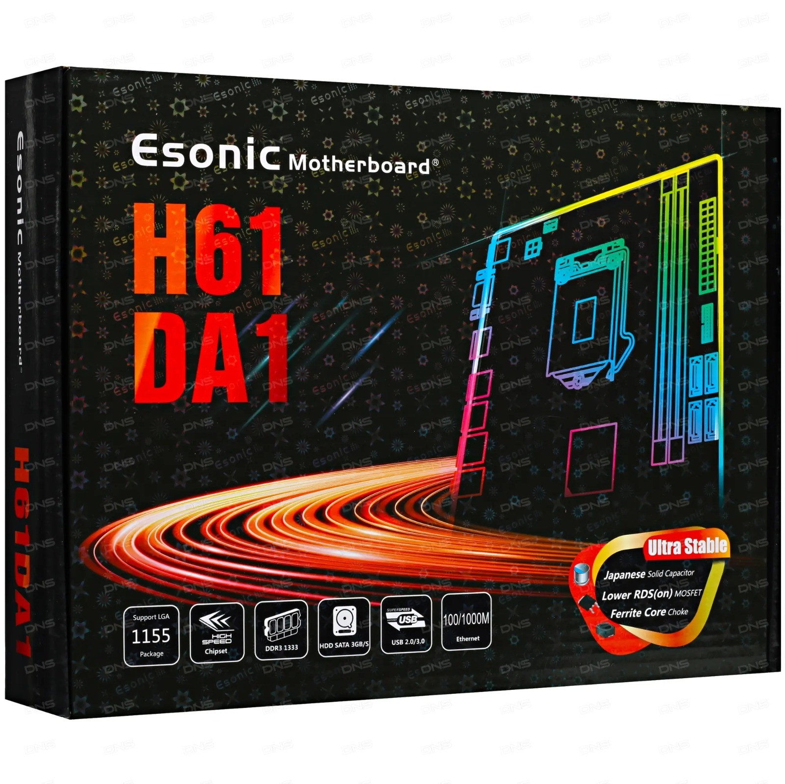 Picture of Esonic H61DA1 DDR-3 2nd/3rd Gen Processor Support  NVME Support Micro-ATX Motherboard