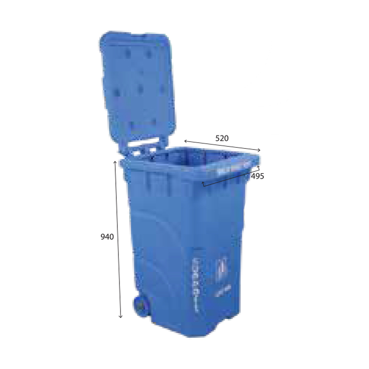 Picture of Support SD 08 With Wheel Dustbin 140Ltr SM Blue