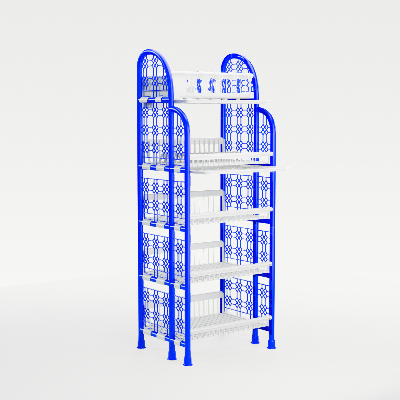 Buy Pop Hexagonal Rack -2 Tray- Blue & White Online at Best Price