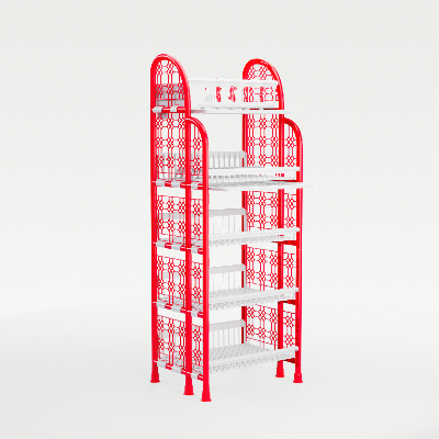 Buy Pop Hexagonal Rack -2 Tray- Red & White Online at Best Price