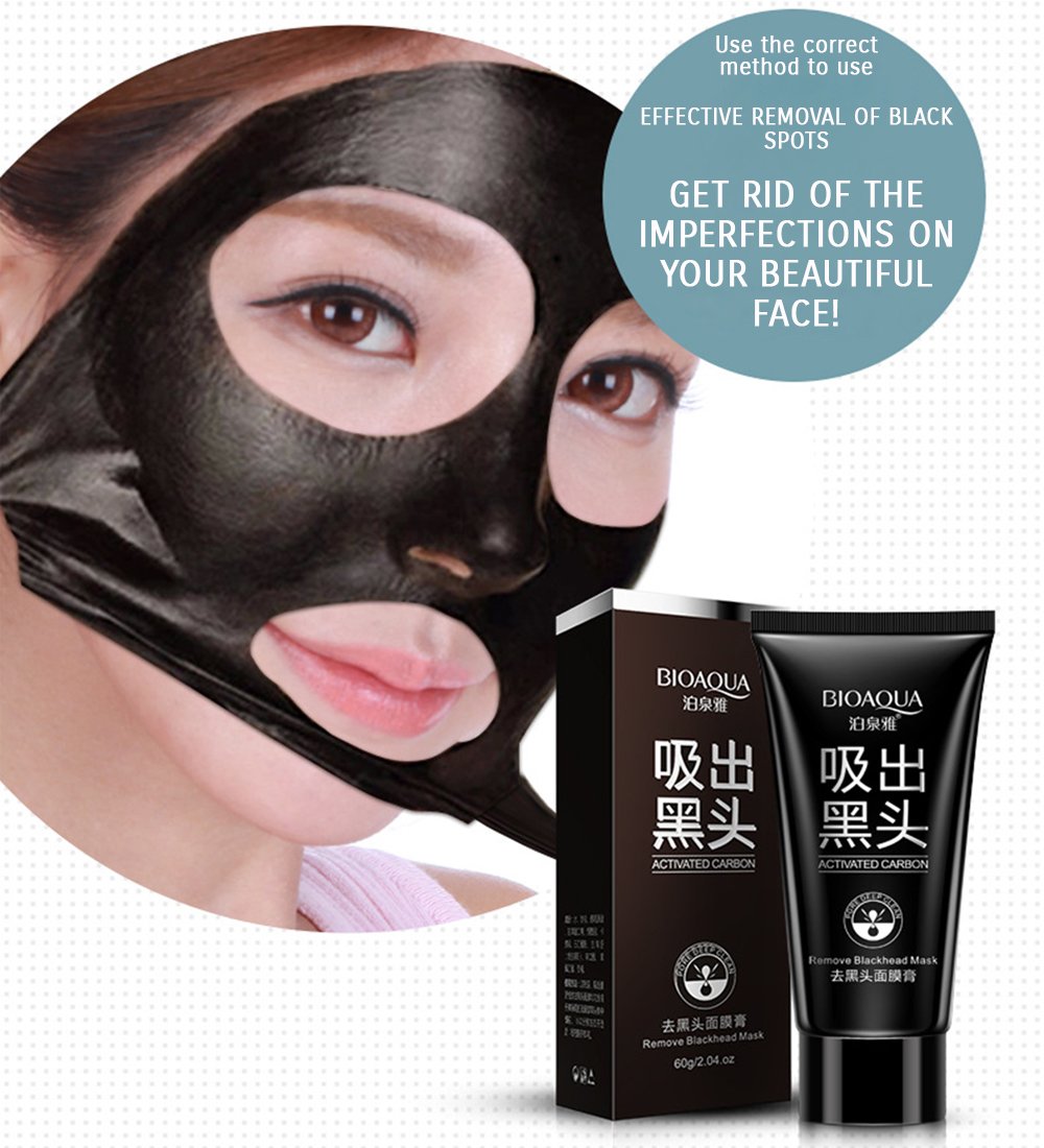Picture of Bioaqua Bamboo Charcoal Black Remover Black Facial Mask - 60gm - Mask
