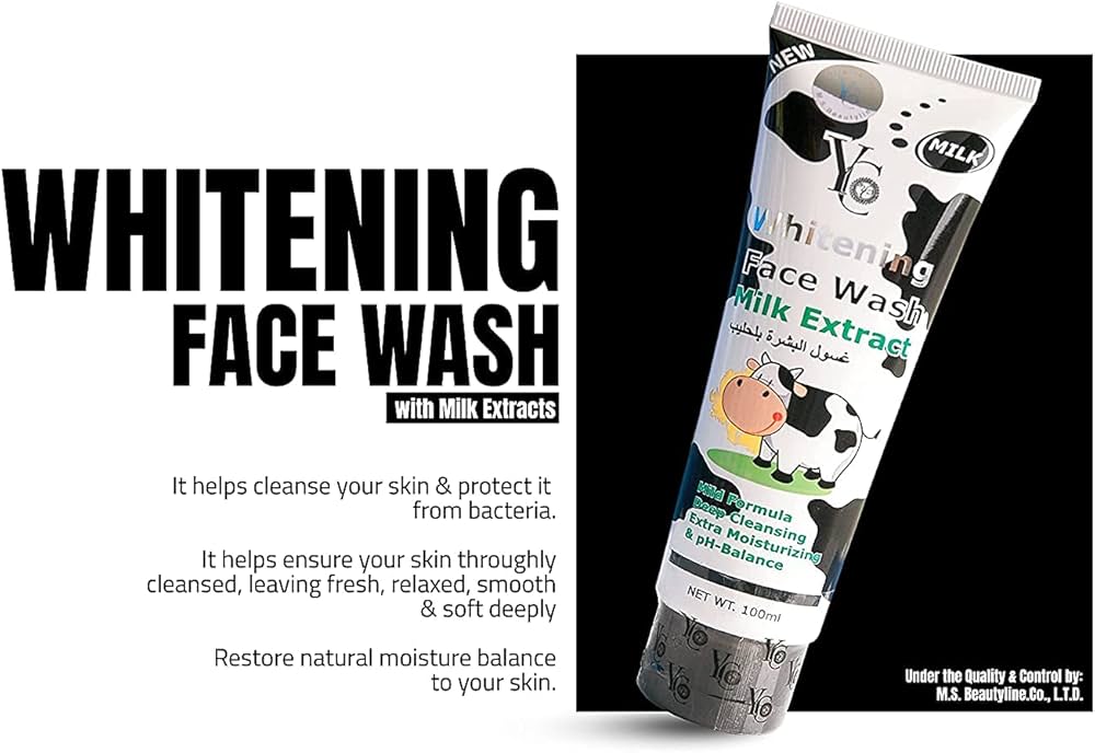 Picture of YC Whitening Face Wash with Milk Extract - 100 ML Deep Cleansing Extra Moisturizing