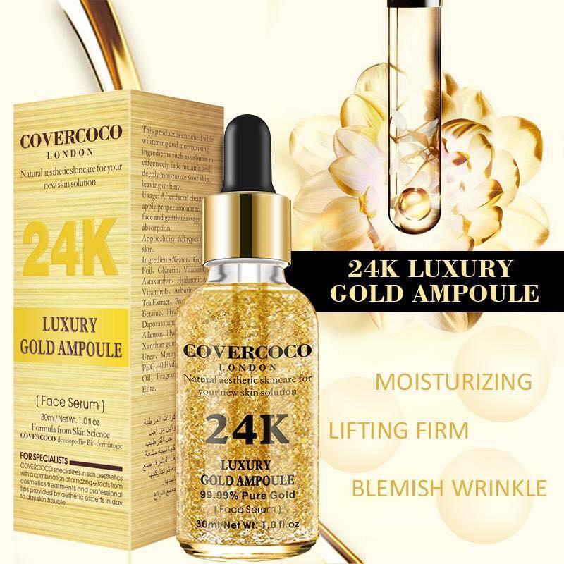Picture of Luxury Anti Wrinkle Anti-aging Natural Lifting Moisturizing Face Lift Essential Oil 24k Gold Serum-30ml