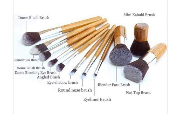 Picture of Bamboo Brush Set - Brown - 11pcs
