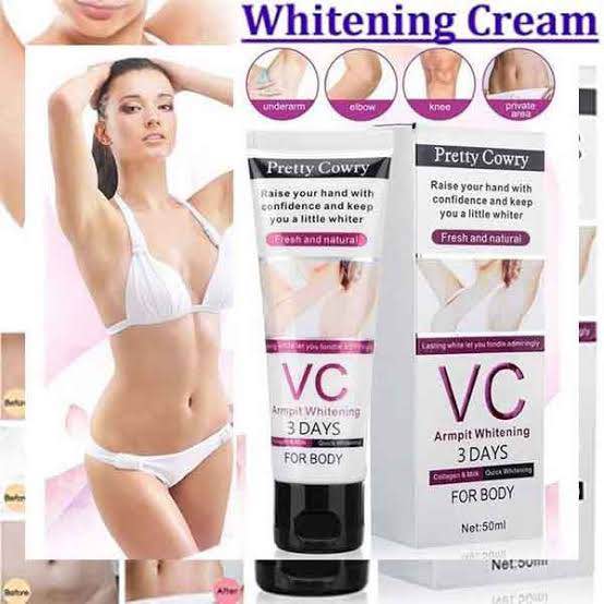 Picture of Pretty cowry VC Underarm Whitening Cream for Bikini Elbow Armpit Knee Dark Area Lightening-50gm