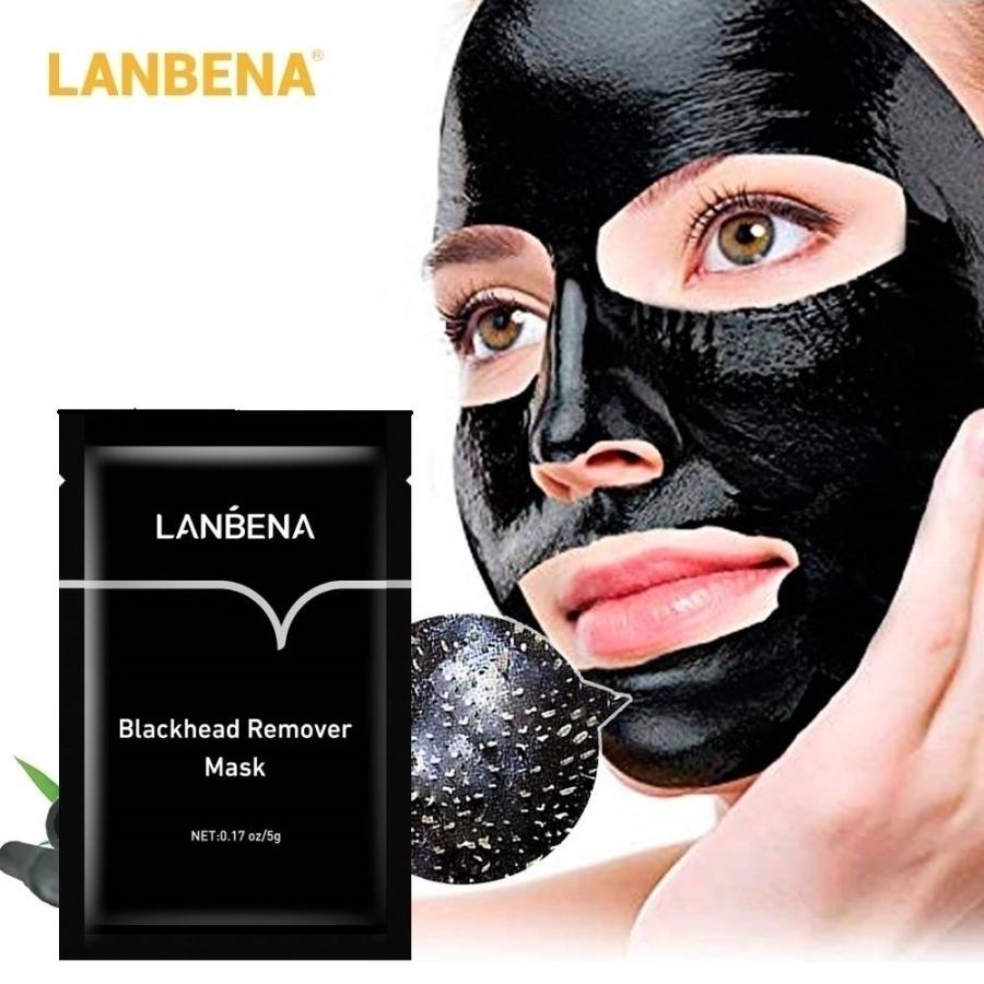 Picture of LANBENA Black Mask Blackhead Remover Peel Off Mask Mud Face Mask Charcoal Mask Nose Acne Treatment Oil Control Skin Care-1pcs