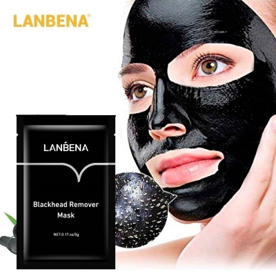 Picture of LANBENA Black Mask Blackhead Remover Peel Off Mask Mud Face Mask Charcoal Mask Nose Acne Treatment Oil Control Skin Care-1pcs