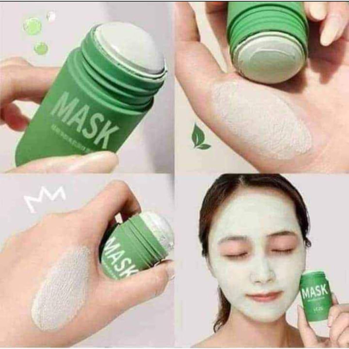 Picture of Green Tea Oil Control Solid Pore Deep Facial mask Clean Mud Mask Blackhead Smear Face Mask -  40gm