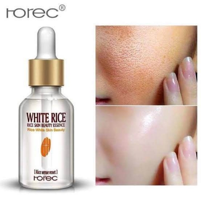 Picture of White Rice face Serum collagen Reduces Wrinkles Dark Spots anti-aging Sun Damage Corrector skin care-15ml