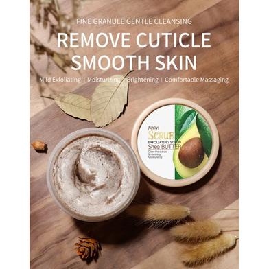 Picture of FenYi Body Scrub Shea Butter Exfoliating Gel Deep Cleansing Pores Acne Treatment Smooth Brightening Avocado Whitening Face  Scrub -100gm