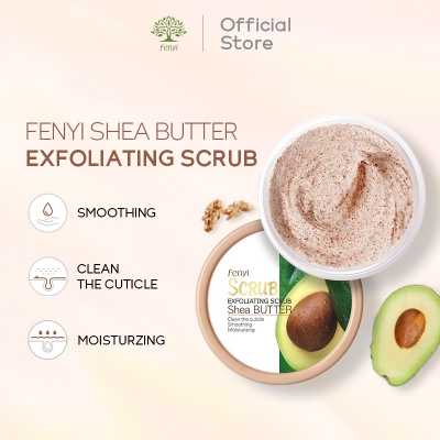 Picture of FenYi Body Scrub Shea Butter Exfoliating Gel Deep Cleansing Pores Acne Treatment Smooth Brightening Avocado Whitening Face  Scrub -100gm
