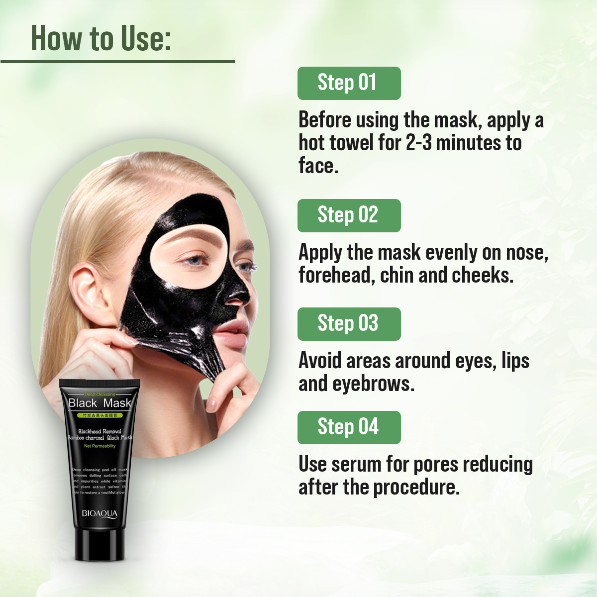 Picture of Bioaqua Black Head Remover Peel Off Facial Mask - 60gm