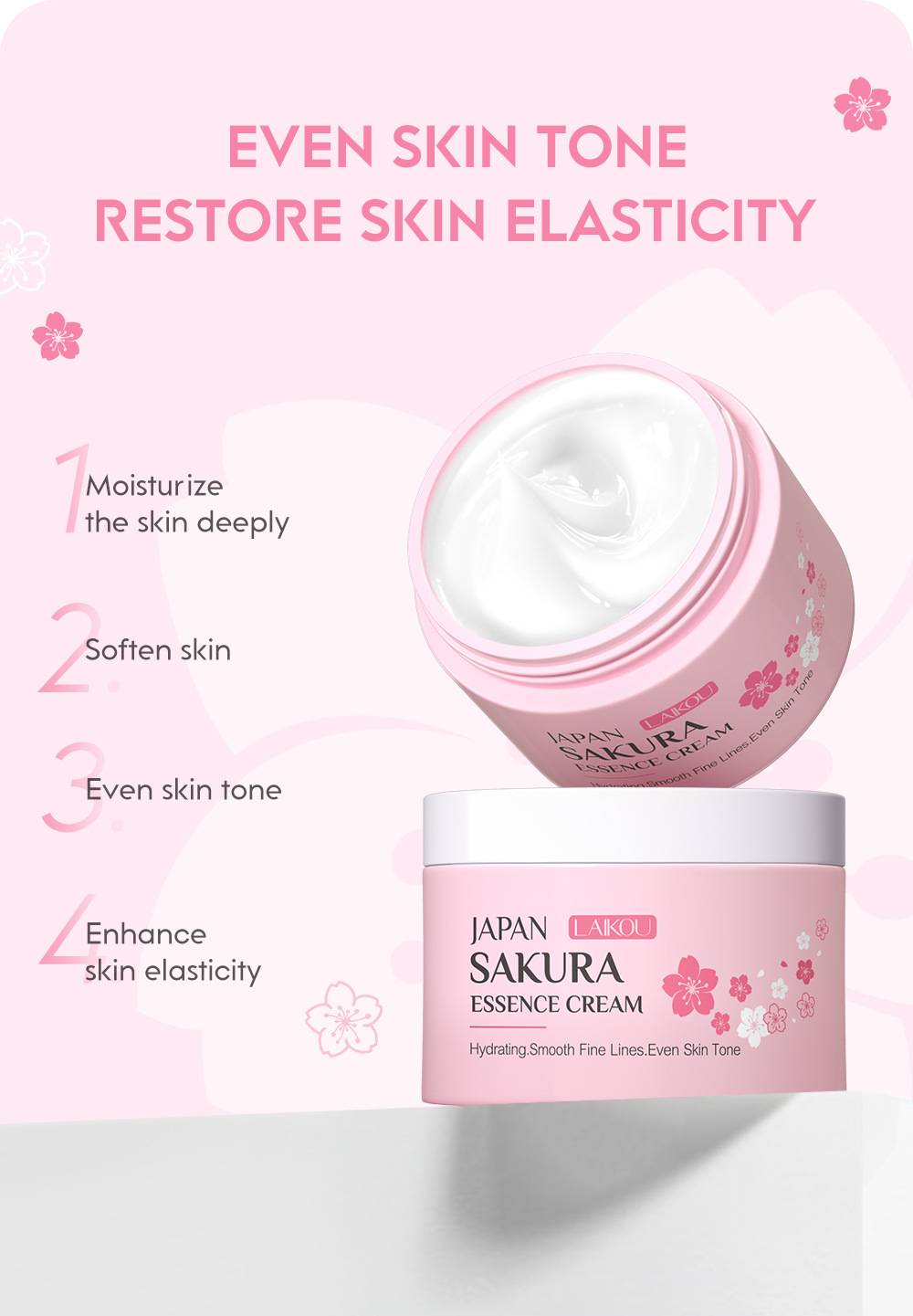 Picture of LAIKOU JAPANESE CHERRY BLOSSOMS ESSENCE CREAM- 25G
