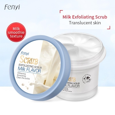Picture of Fenyi Milk Body Exfoliating Scrub Leg Arm Brightening Nourishing Cleansing Cream Gentle 100g Skin Care