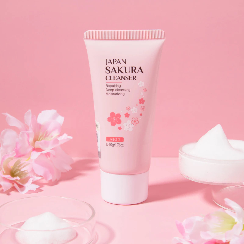 Picture of LAIKOU Japan Sakura Face Wash Foam Cleanser Soft Brush Deep Cleansing-50gm - Face Wash