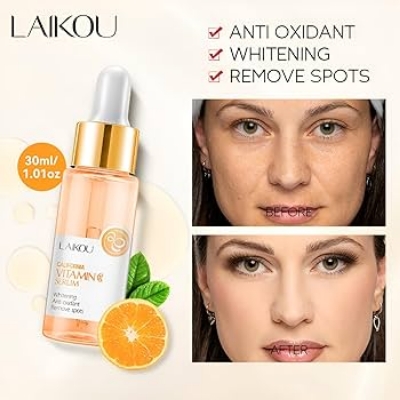 Picture of LAIKOU Vitamin C Serum for Face, Facial Serum with Hyaluronic Acid For Fairness, Pigmentation, Advanced Korean Formula-17 ML