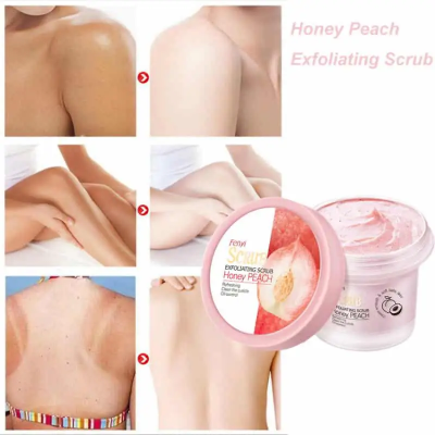Picture of Fenyi Honey Peach Britning Body Pores Cleansing Cream Exfoliating Smooth Scrub -100gm