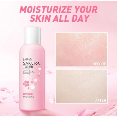 Picture of LAIKOU Sakura Face Toner Whitening Moisturizing Oil Control Shrink Pores Toners - 100ml