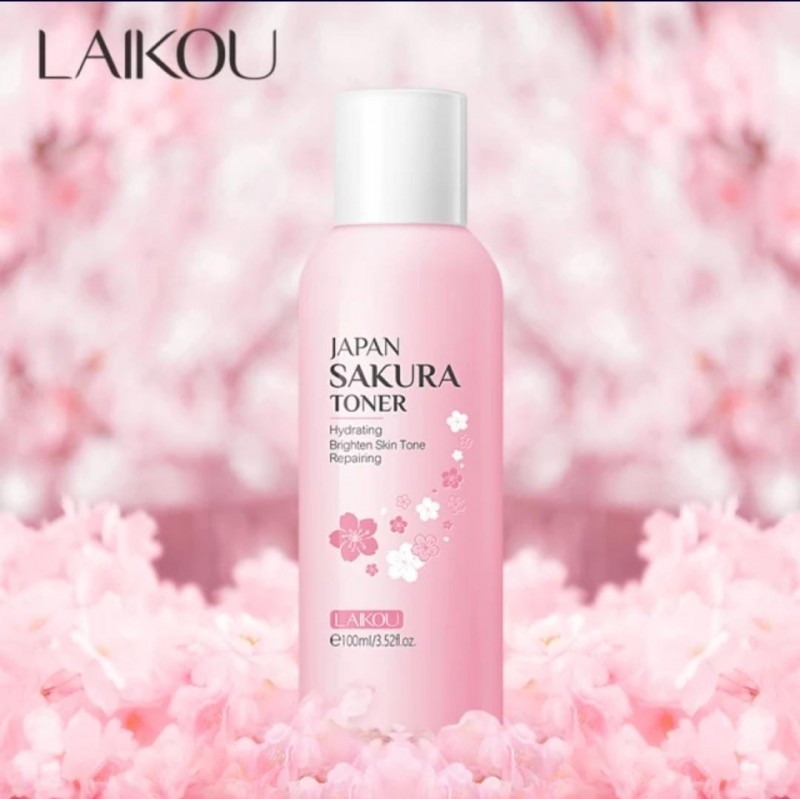 Picture of LAIKOU Sakura Face Toner Whitening Moisturizing Oil Control Shrink Pores Toners - 100ml