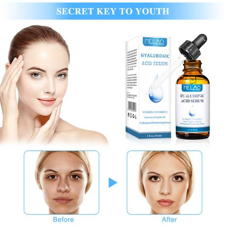 Picture of MELAO Hyaluronic Acid Serum,Moisturizing Anti-Aging Remove Wrinkles Freckles and Spots Vitamin C Serum for Deeply Moisturizes and Improves Facial Elasticity and Tightens-30ml