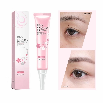 Picture of LAIKOU Sakura Cleansing Skincare Set Cleanser Serum Face Cream Whitening Shrink Pore Moisturizing Remove Wrinkle Skin Care For Dark Spots Pores Melasma -3pcs