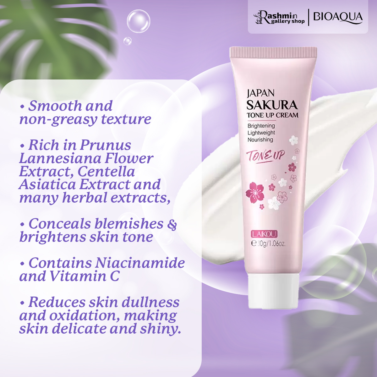 Picture of LAIKOU Japan Sakura Tone Up Cream- 30gm